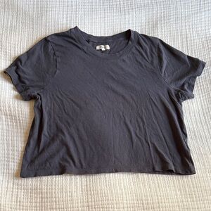 Madewell Gray Women's Crop Tee
